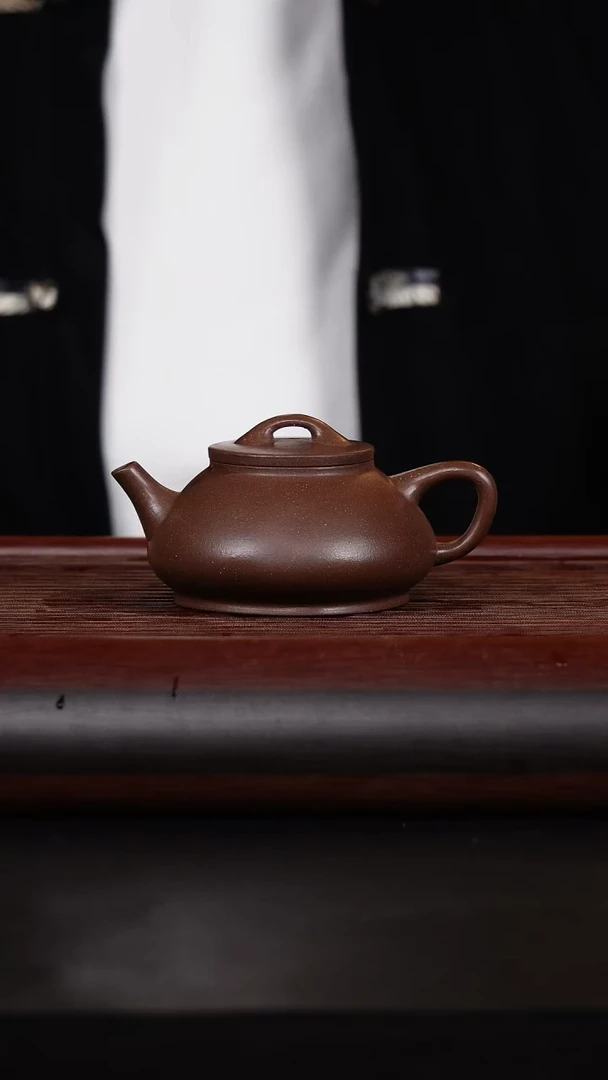 【闪购商品】紫砂茶壶  饮瓢 紫玉金砂 180cc