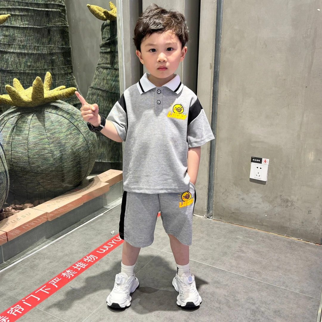 男童夏季套装2024新款洋气儿童装半袖衣服酷帅气男孩宝宝夏装短袖