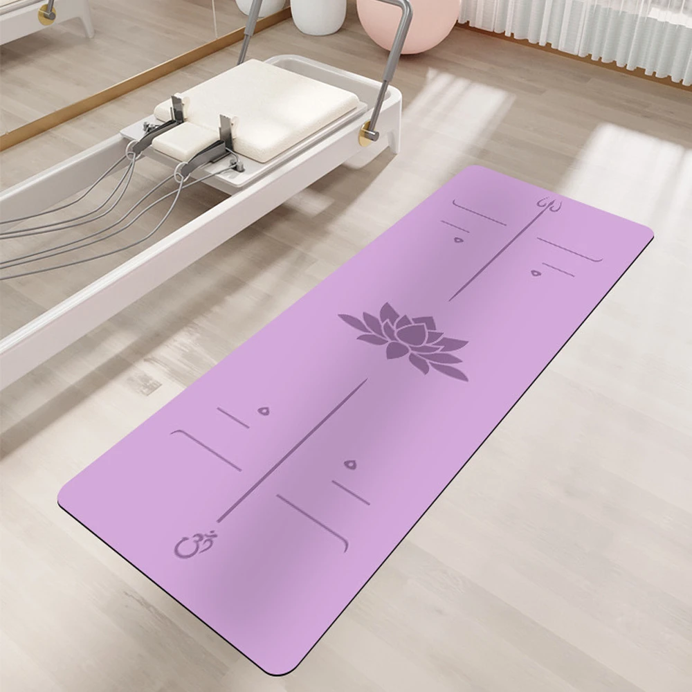 防滑吸汗PU橡胶瑜伽垫瑜伽馆专用体位线土豪垫体式引导线大莲花