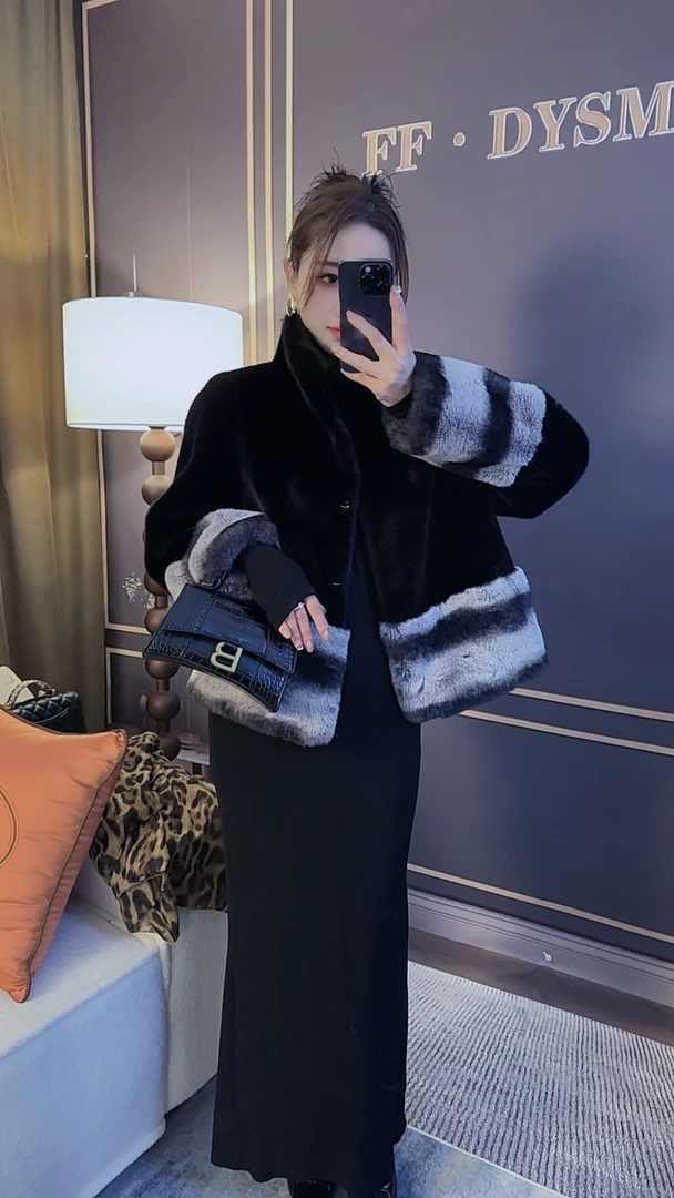 【FF专属】短款轻奢贵妇拼接外套显瘦气质秋冬款