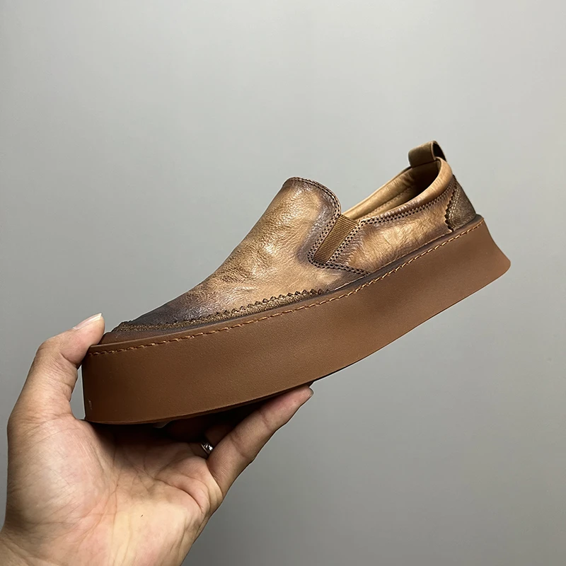 断码清仓 乐福鞋男真皮夏季款懒人鞋一脚蹬透气舒适男鞋休闲鞋