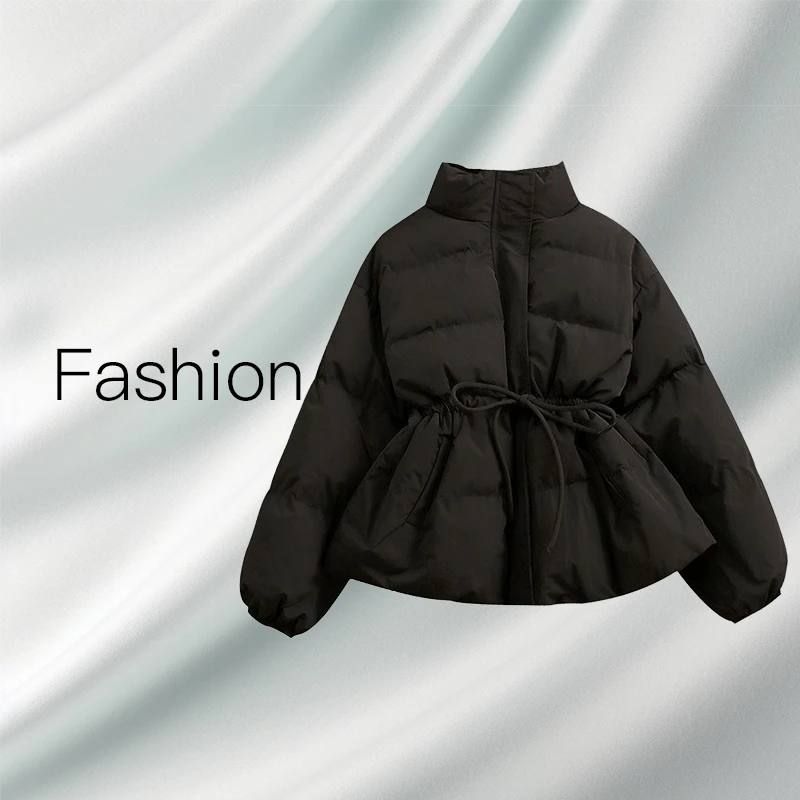 2023冬季新款短棉服女保暖小个子外套 88039 黑色