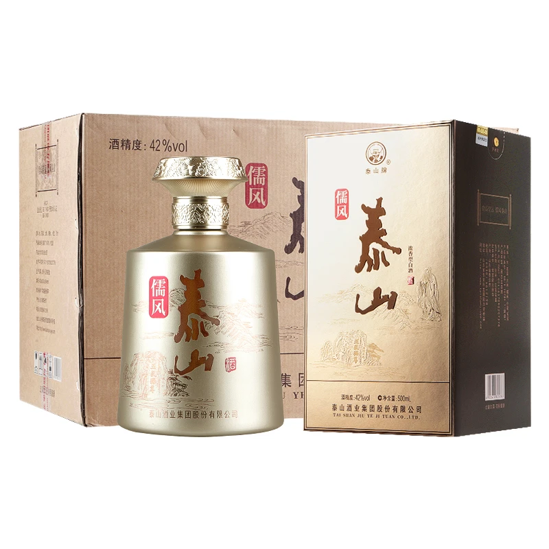 泰山儒风 42度浓香型白酒 固态法酿造 山东鲁酒 42度500ml
