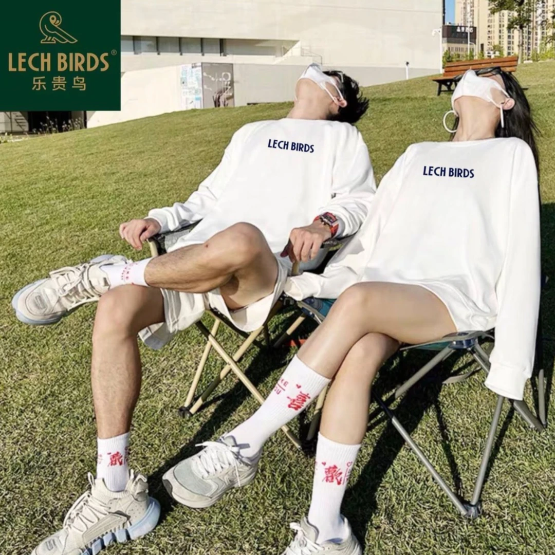 乐贵鸟新款休闲时尚上衣舒适优质男女款秋冬长袖圆领卫衣A11122