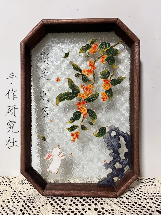 桂花兔|掐丝珐琅材料包,包含视频教程(长29cm宽 20cm)