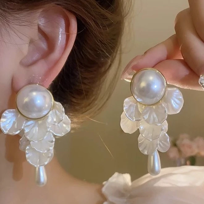 优雅气质法式长款耳环女时尚夸张高级感百搭耳饰