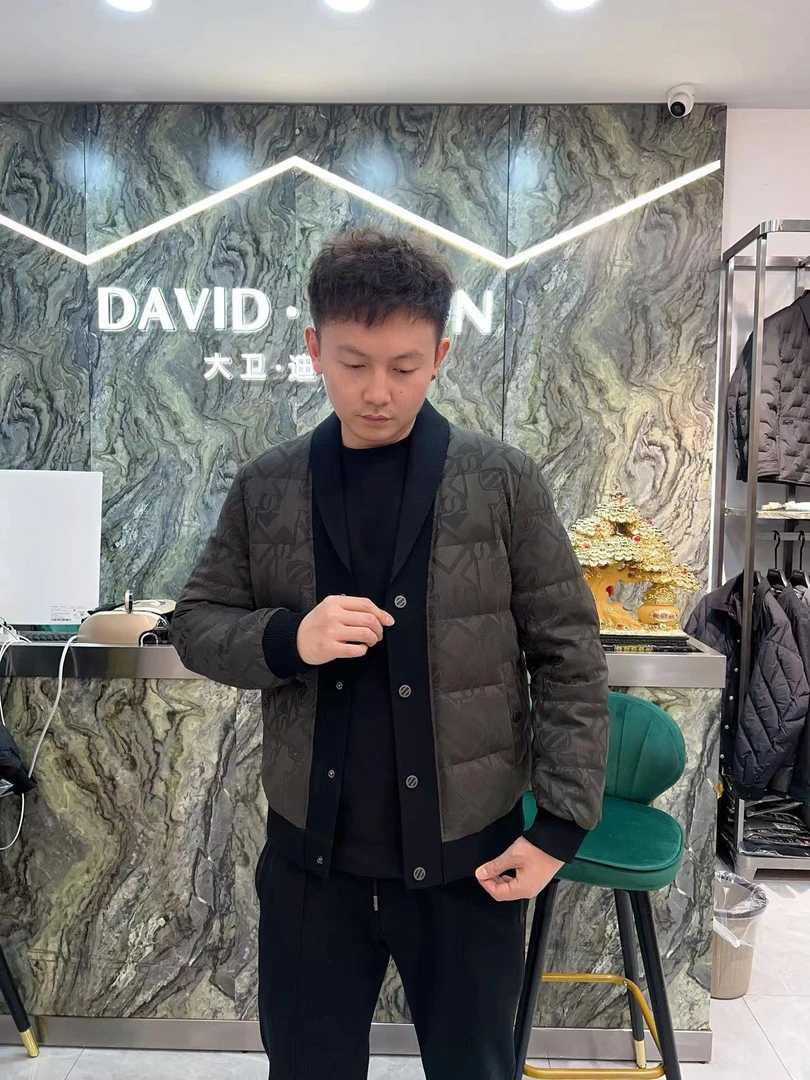 可商务可休闲经典青果领高端羽绒服1126