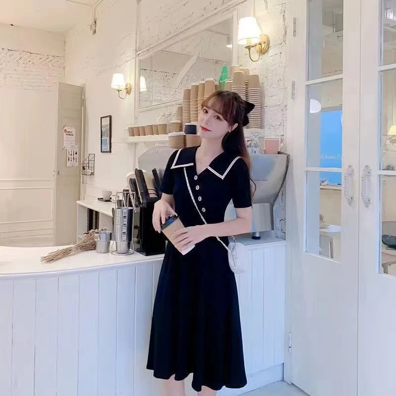 （潇潇专属）夏季大码女装胖MM大码女装V领遮肚显瘦长袖连衣裙009