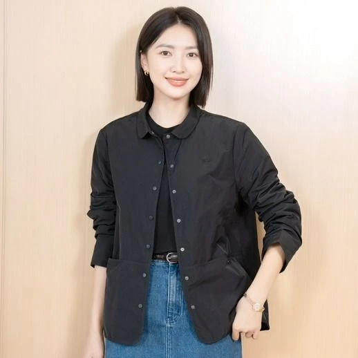 Yun/韫冬季新款气质百搭翻领夹棉外套D242515012 M