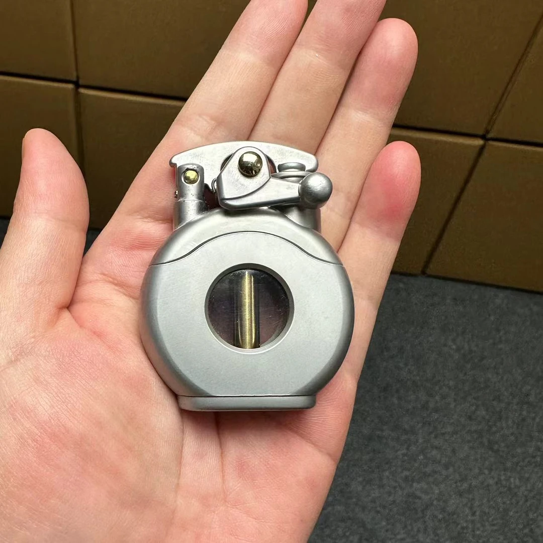 如意瓶透明机舱自动点火煤油打火机（需自行加油）z