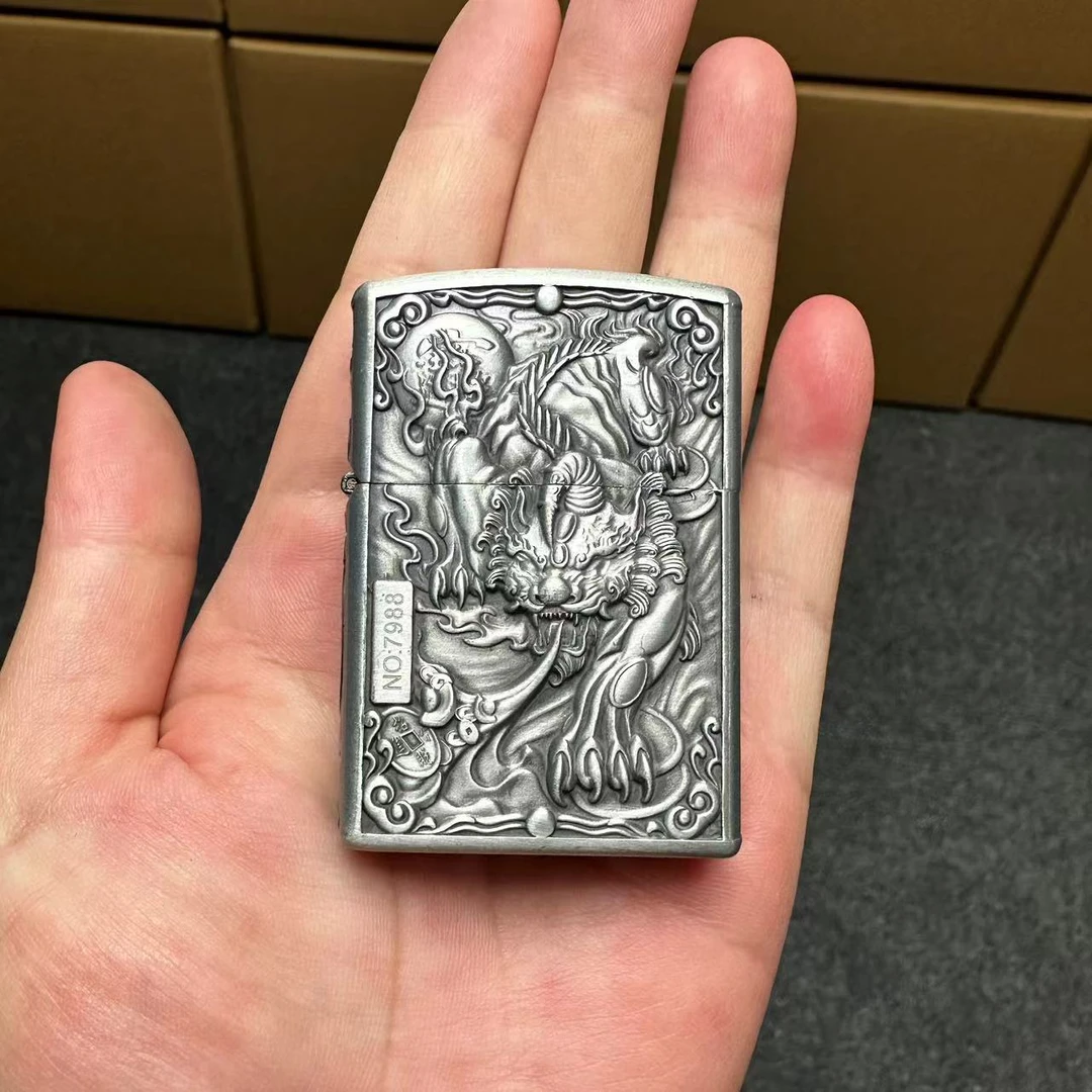 浮雕貔貅本色煤油打火机（需自行加油）z