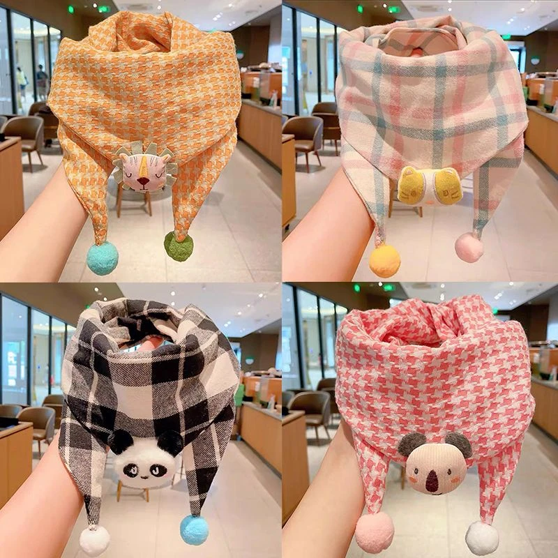 婴儿三角巾口水巾围脖卡通宝宝儿童男女学生秋冬防寒围巾气质休闲