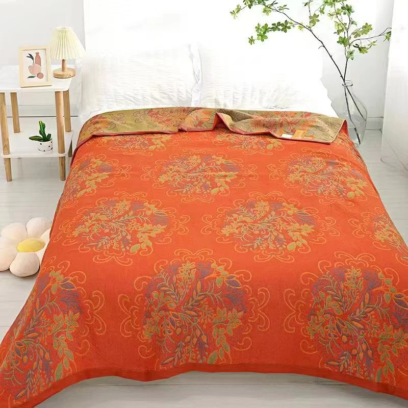 纯棉纱布盖毯--金粟初开150*200