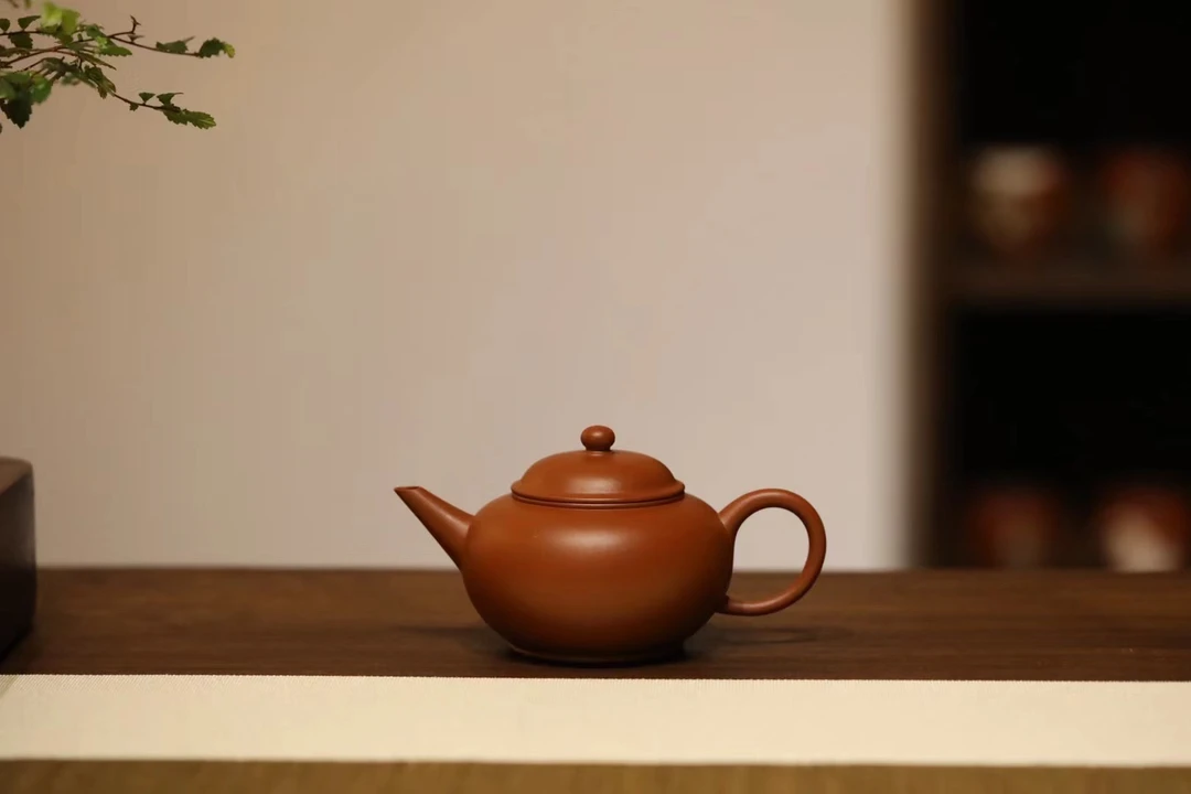 奕轩-袁婷婷【水平壶】生砂朱泥·全手工制作·容量：120CC