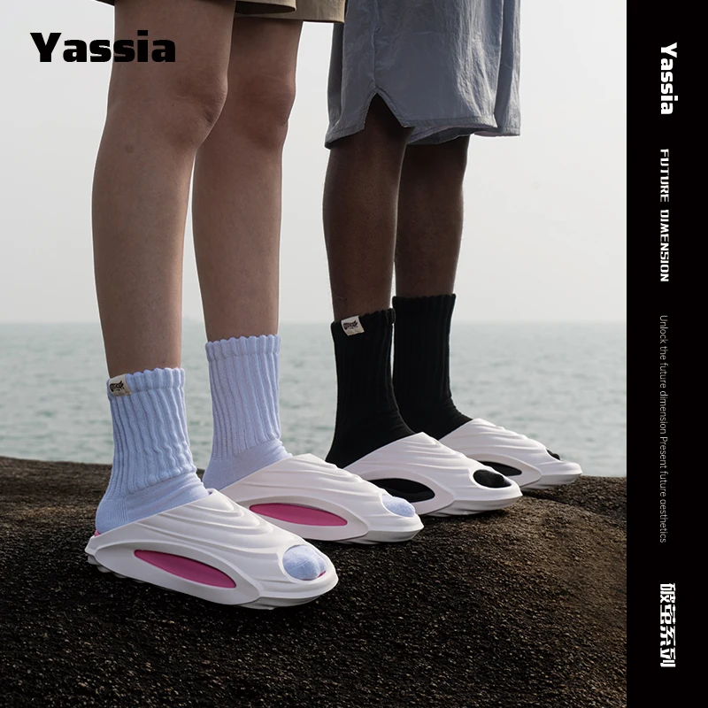 亚束情侣2025新款运动拖鞋户外跑步eva防滑情侣百搭踩屎感鞋子798