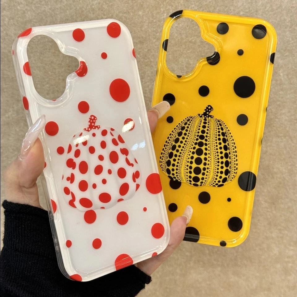 ZMGX草间弥生风波点南瓜适用苹果15手机壳iPhone16promax新款14潮