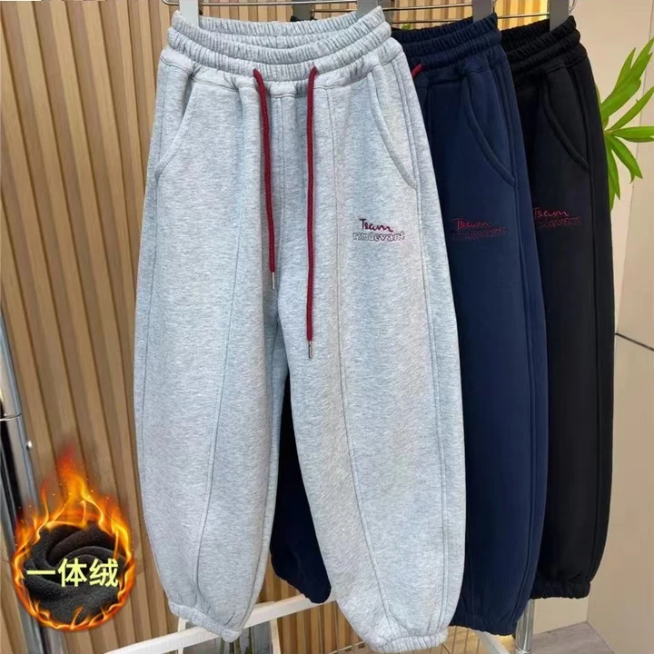 【加绒加厚】400克男童秋冬加绒卫裤儿童运动裤保暖长裤7519