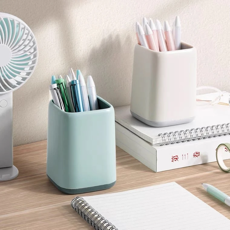 笔筒学生桌面收纳办公室简约多功能大容量创意笔桶化妆刷女生北欧