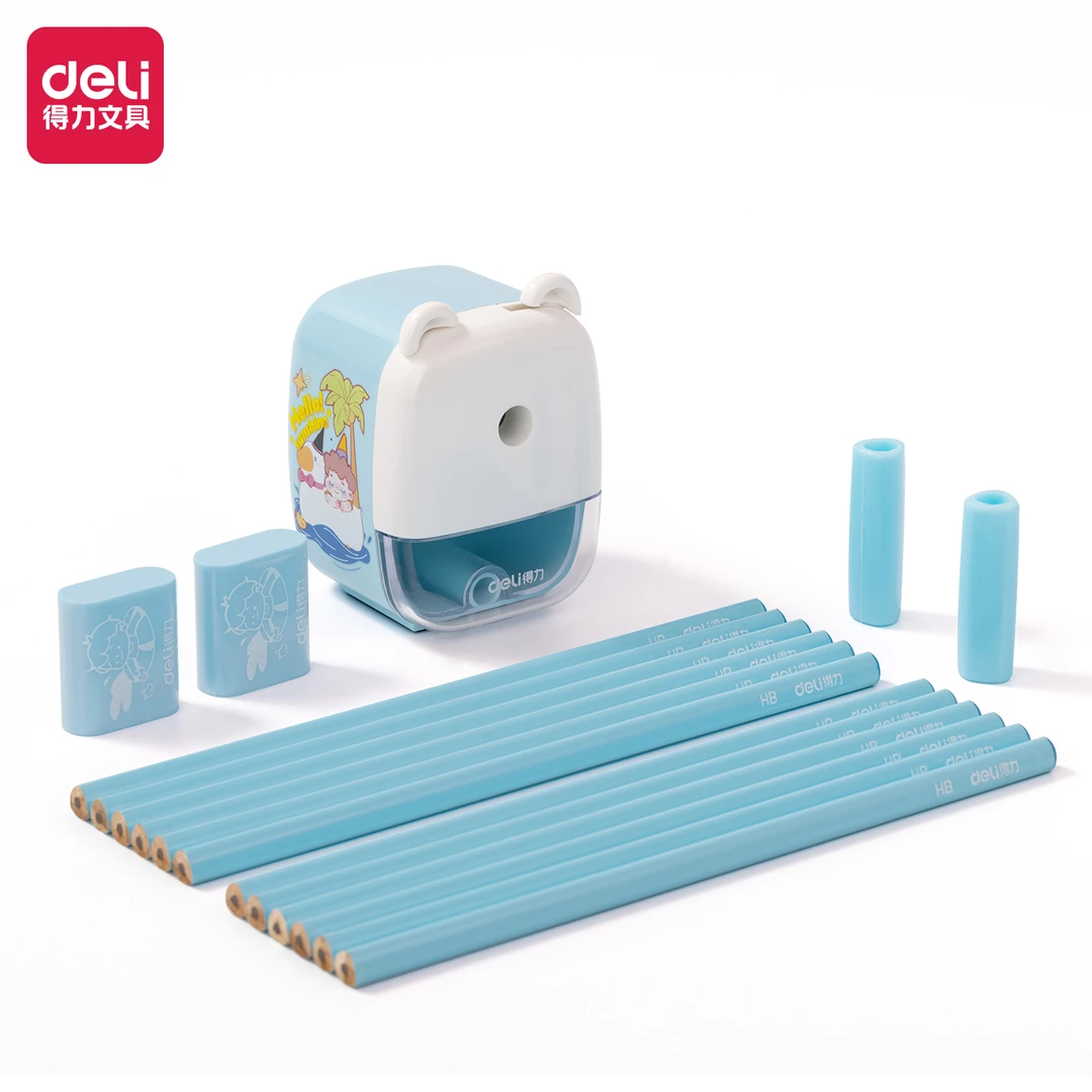 得力文具套装(蓝色)(盒)