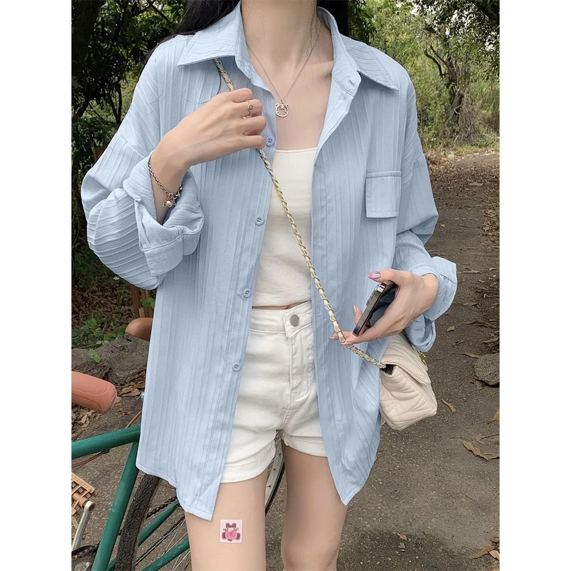 2025法式肌理感衬衫女春秋新款时尚幂式穿搭长袖衬衣休闲上衣显瘦