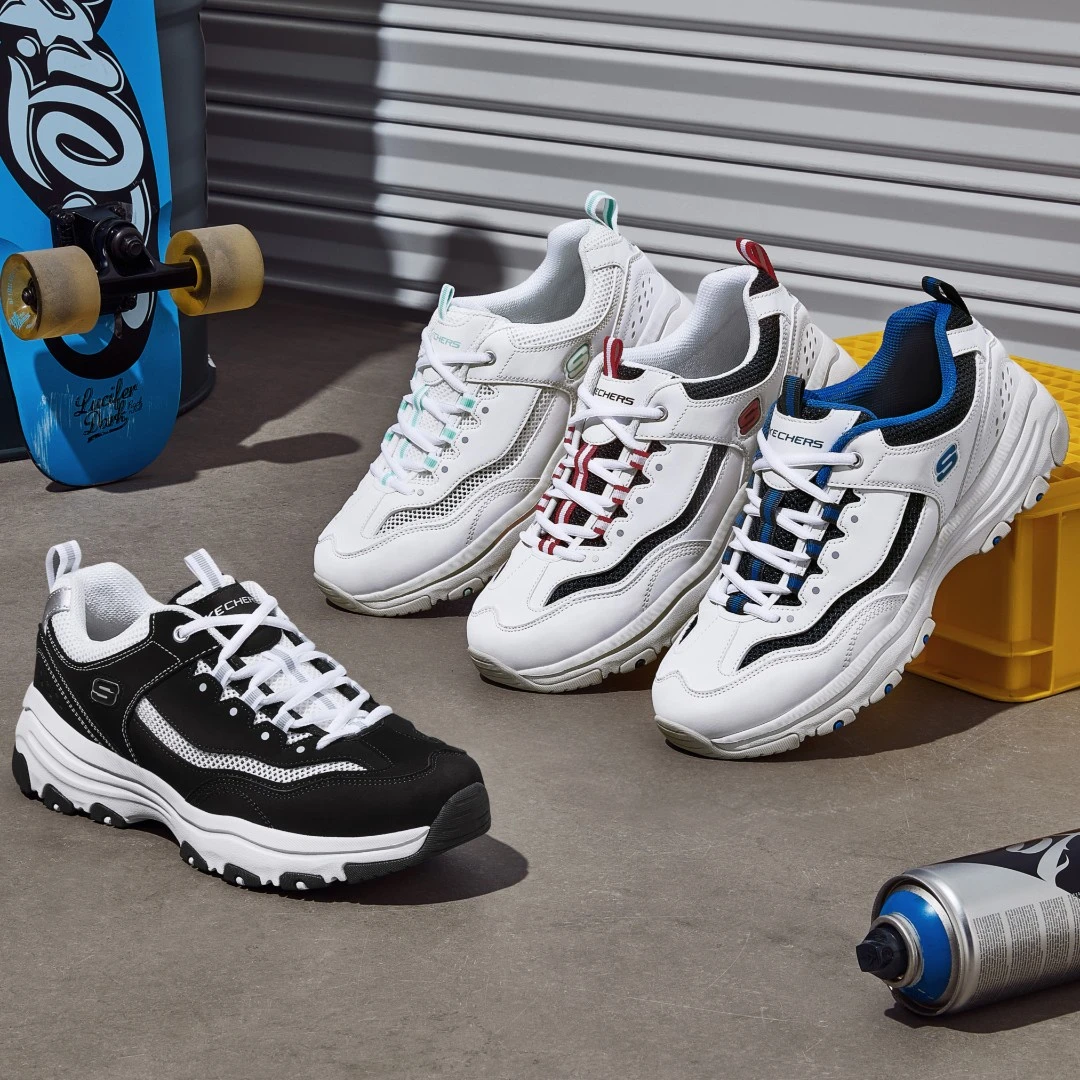 Skechers斯凯奇男厚底增高熊猫老爹鞋复古时尚休闲运动鞋8790092