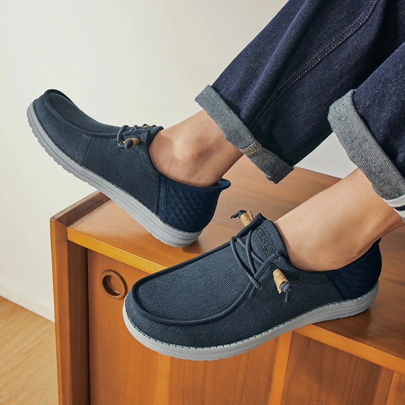 Skechers斯凯奇一脚蹬休闲帆布鞋男2024新款高级感时尚百搭运动鞋