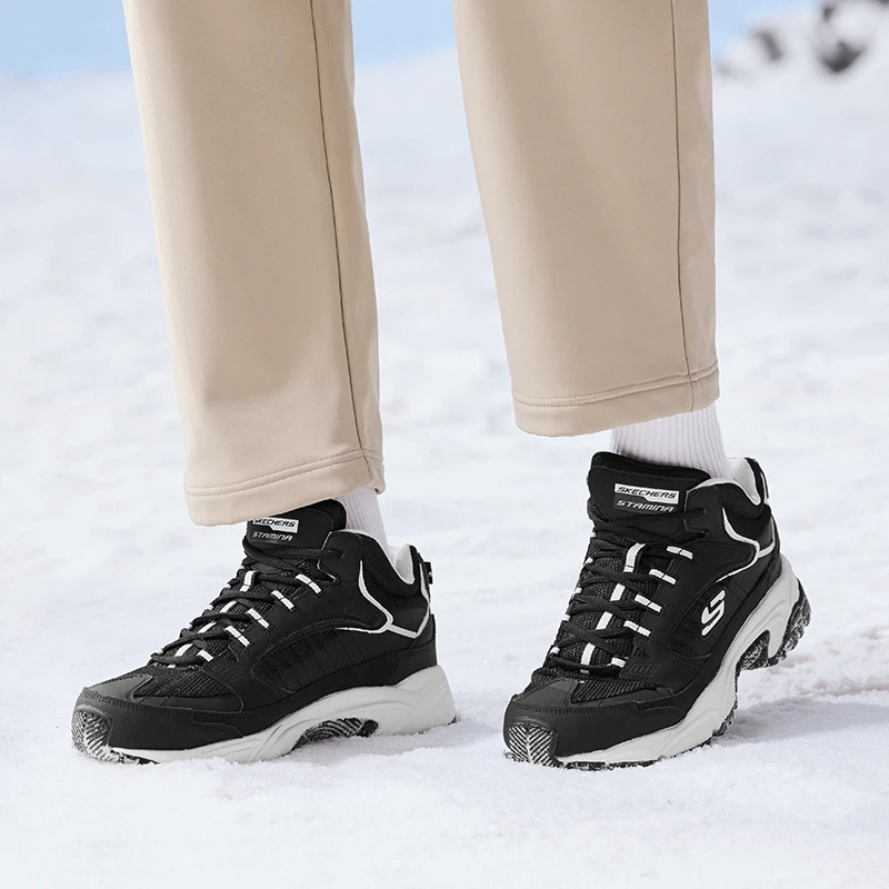 Skechers斯凯奇男鞋冬新款复古舒适缓震防滑运动休闲老爹鞋237244