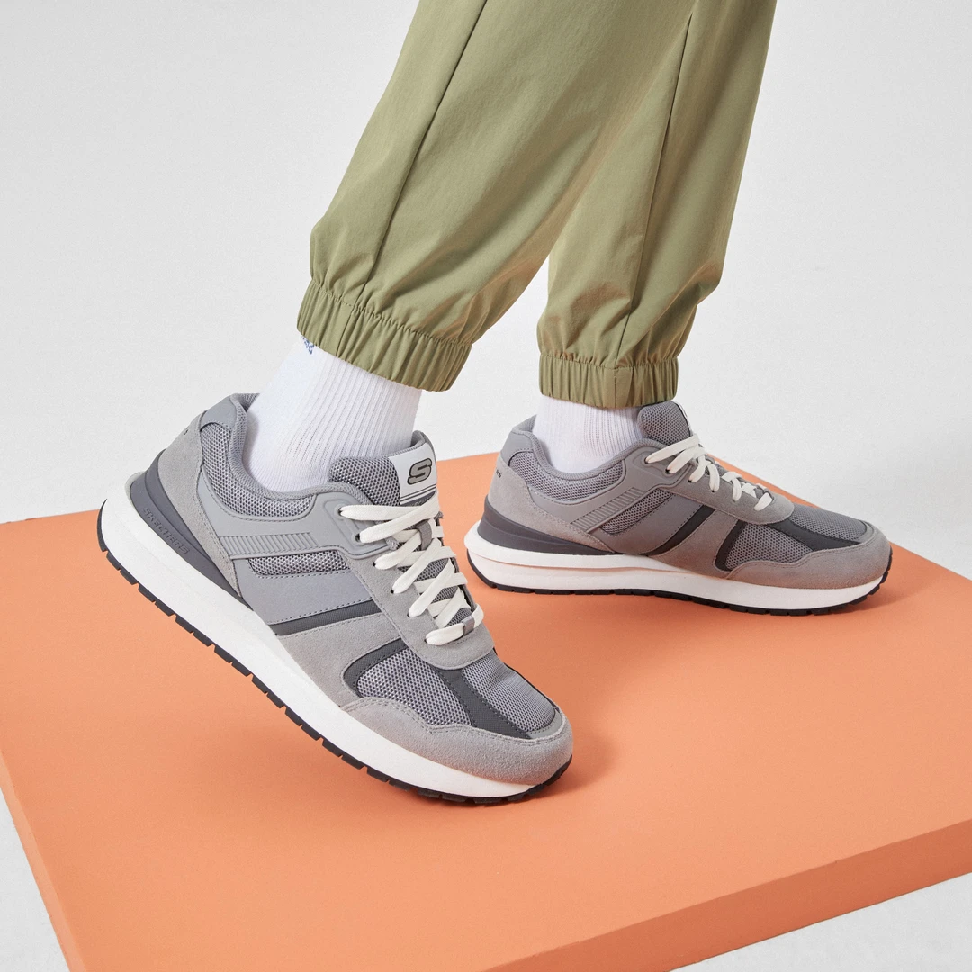 Skechers斯凯奇男士鞋低帮复古时尚板鞋经典百搭透气休闲鞋894183