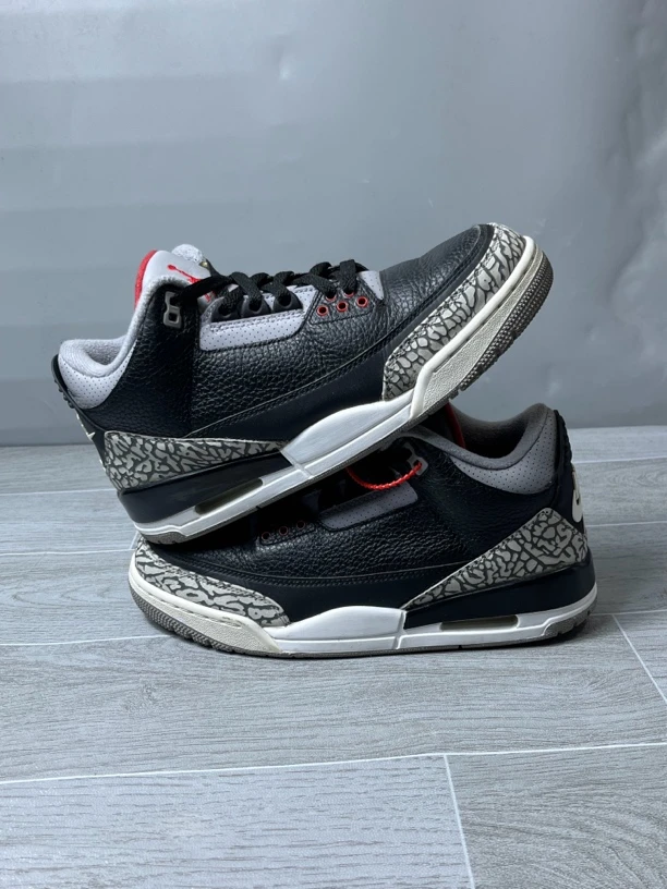 40.5码 95新/air jordan3黑水泥/休闲鞋 公价2499