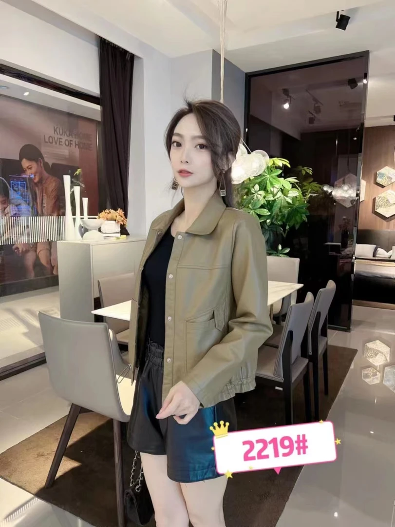 【合肥董姐女装】中老年妈妈装时尚休闲简约春秋皮衣