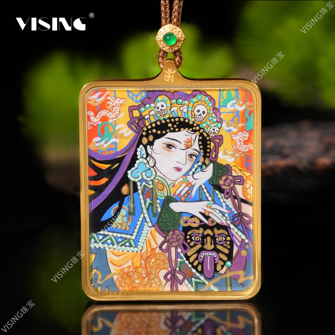 V姐严选尼泊尔手绘唐卡《扎基拉姆》吊坠前世今生