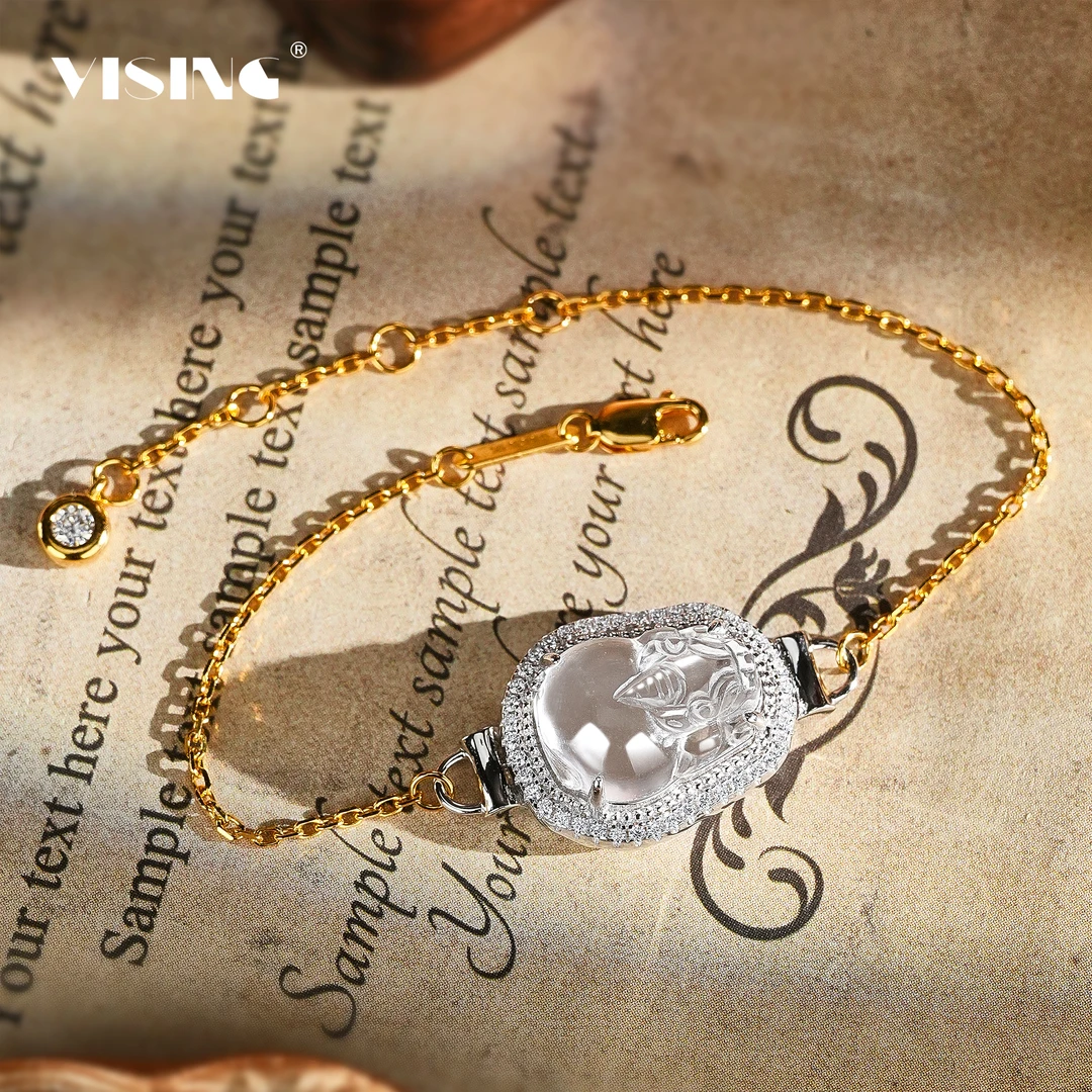 【粉丝福利】VISING珠宝珠宝天然石英质玉小貔貅手链24010604S