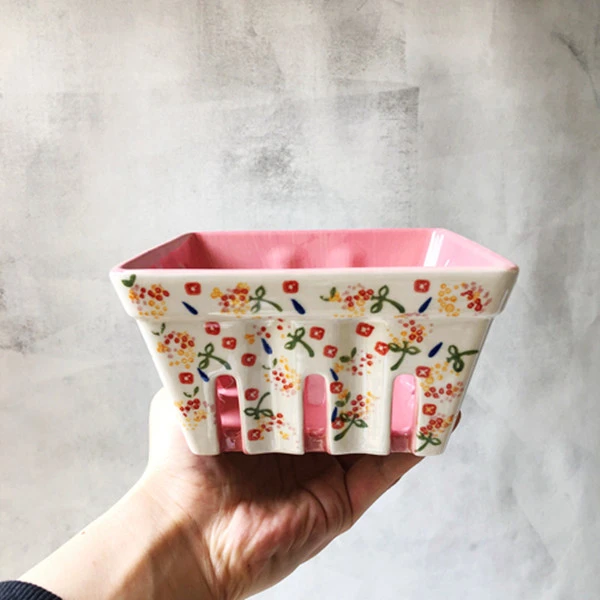 出口美国 A*nthropologie陶瓷大号沥水碗 零食碗