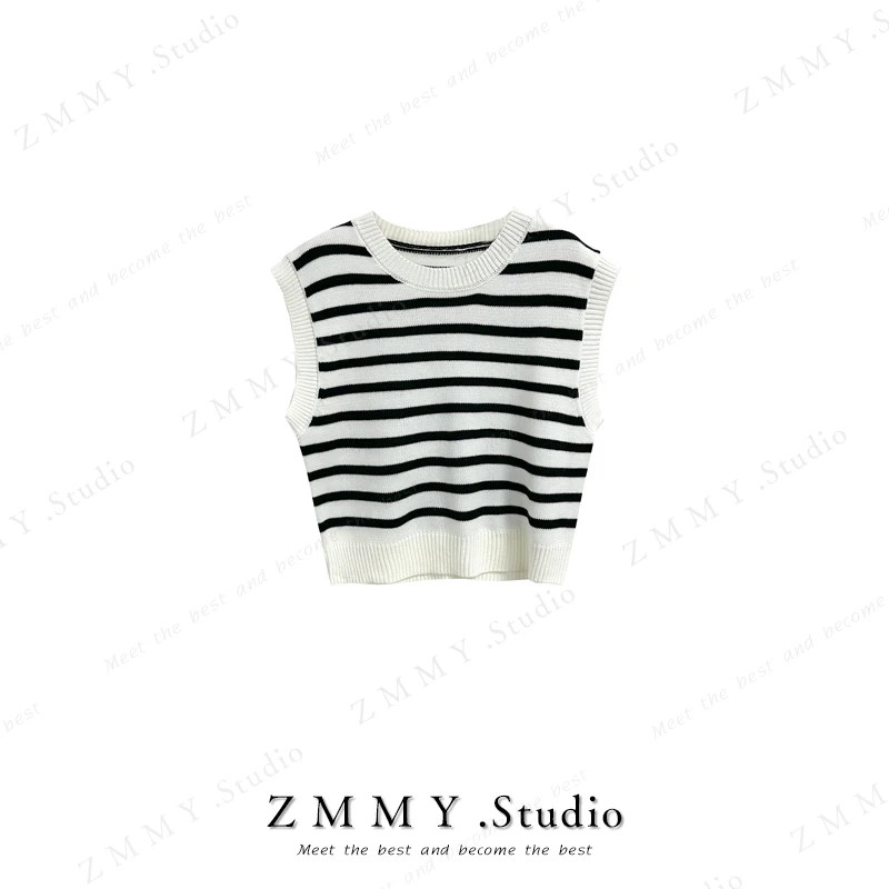 ZMMY严选私服【条纹控】条纹2色百搭针织马甲