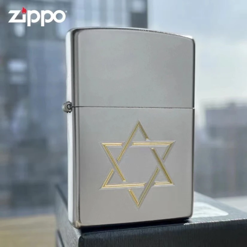 ZIPPO打火机 205大卫之盾  缎砂简约光板 礼品送礼 TC9901US