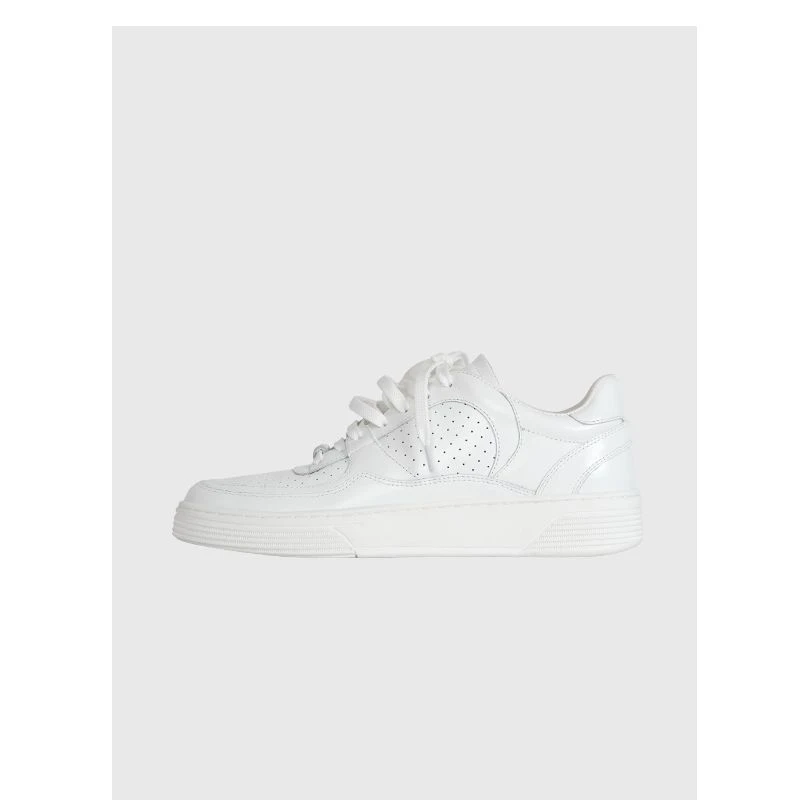 JiaoyeKequer时尚百搭小白鞋透气系带休闲鞋潮流设计感板鞋 W1804