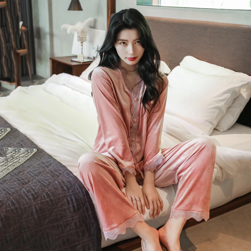 【宁宁粉丝专享】高级感必备·轻奢金丝绒睡衣家居服可外穿套装