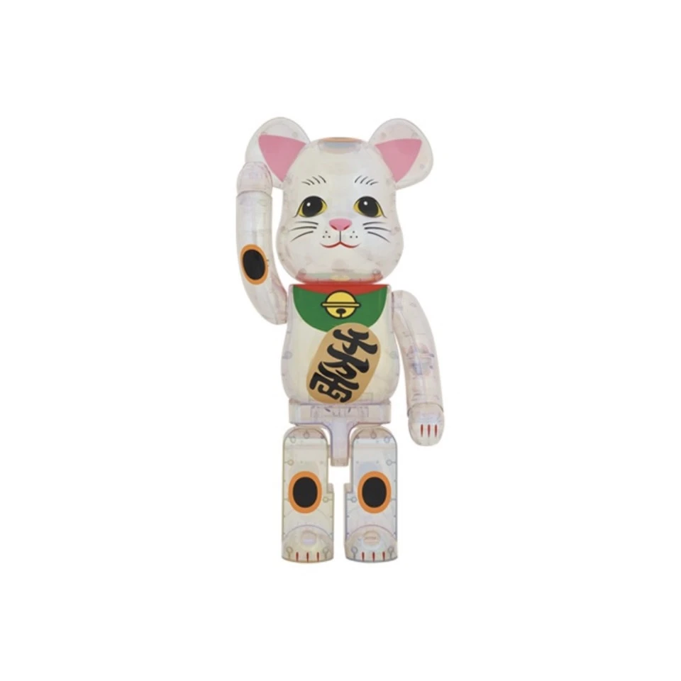 积木熊Bearbrick 招财猫透明炫彩千万两 单盒 1000%尺寸70cm 潮玩