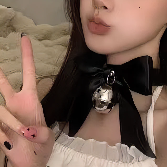 合金布艺吊坠 cosplay 洛丽塔 可爱少女风 蝴蝶结 choker项圈网红