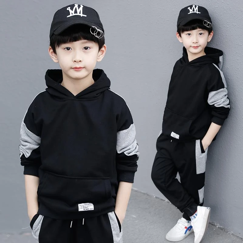 巴拉优选男童秋装卫衣套装2024新款洋气儿童春秋运动帅气中大童男