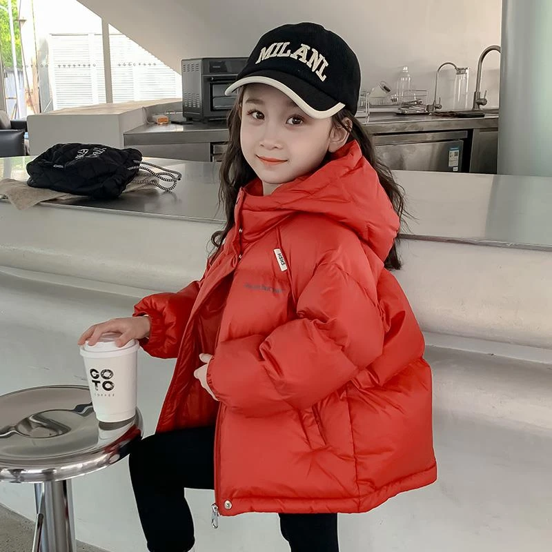 巴拉童装女童羽绒服冬季2025新款洋气宝宝冬装儿童红色新年衣服拜