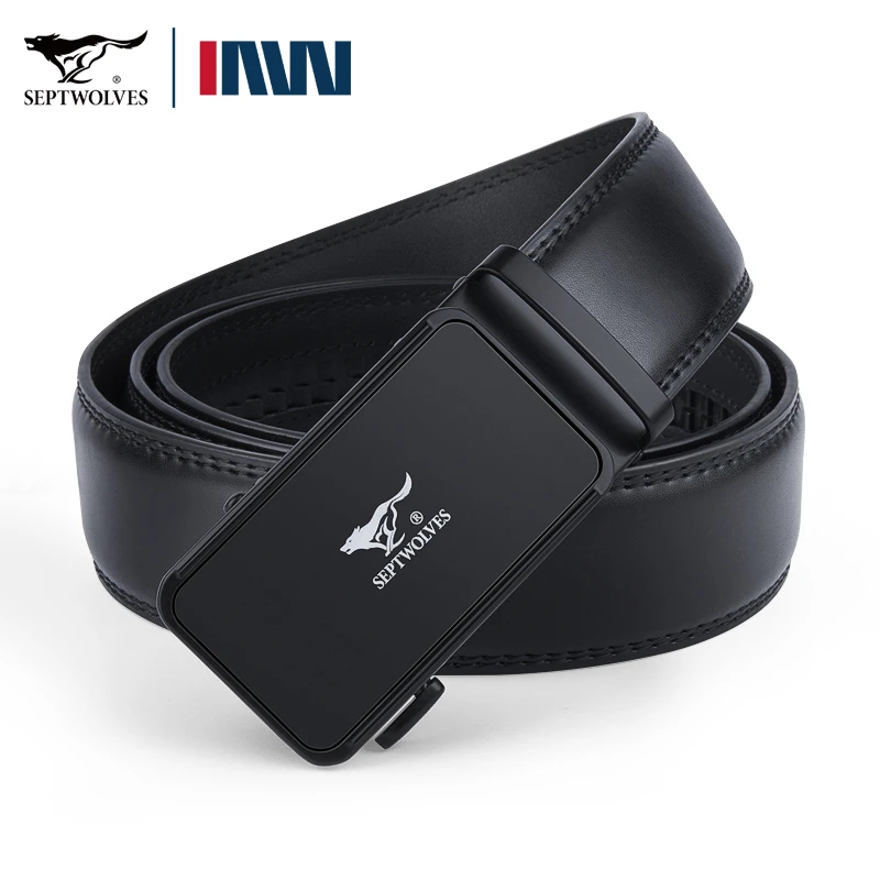 七匹狼男士皮带真皮自动扣新款正品高档男款时尚百搭休闲牛皮腰带