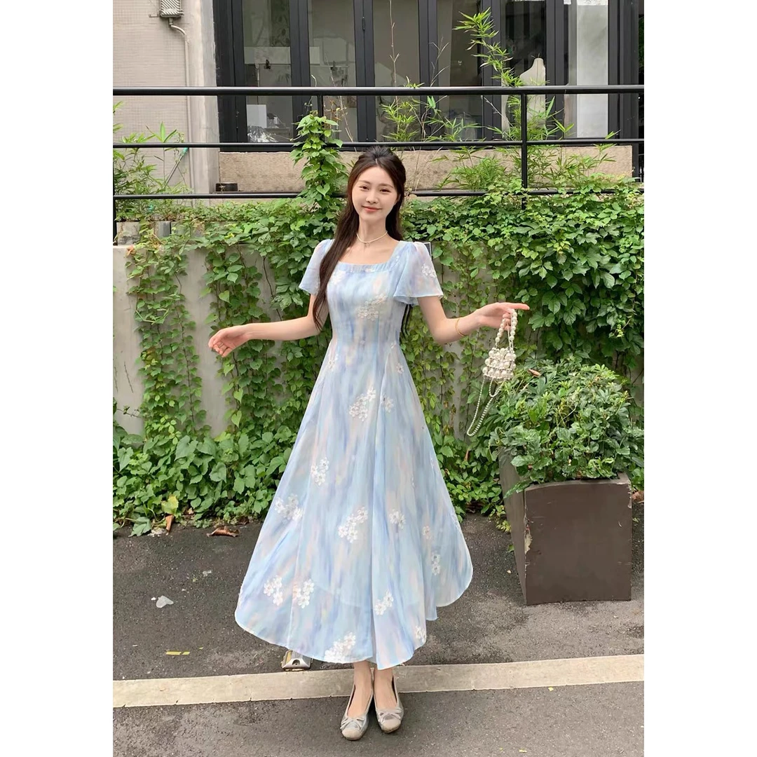 【水云间】300斤特大码胖mm女装法式气质显瘦法式连衣裙2024夏新