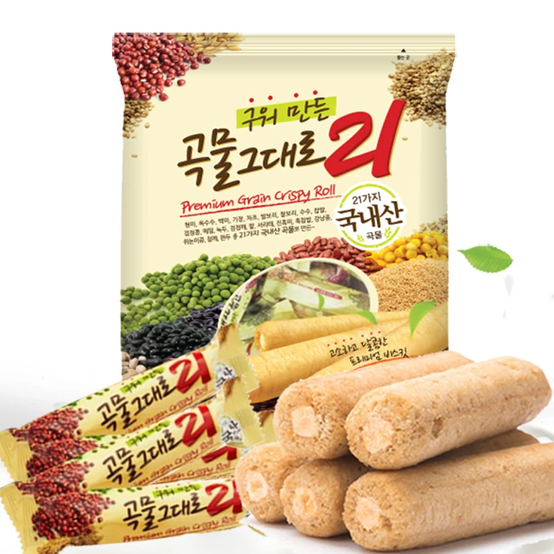 韩国进口爱宝乐园谷物棒代餐米果能量棒儿童磨牙棒饼干糙米卷80g