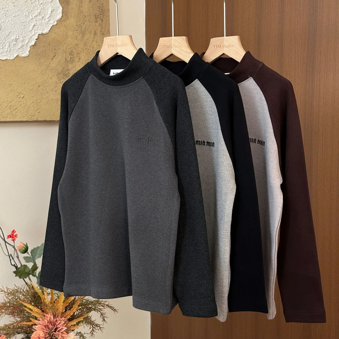 【福利款-超暖发热绒】男女童加绒打底衫 中大童半高领秋冬百搭上衣