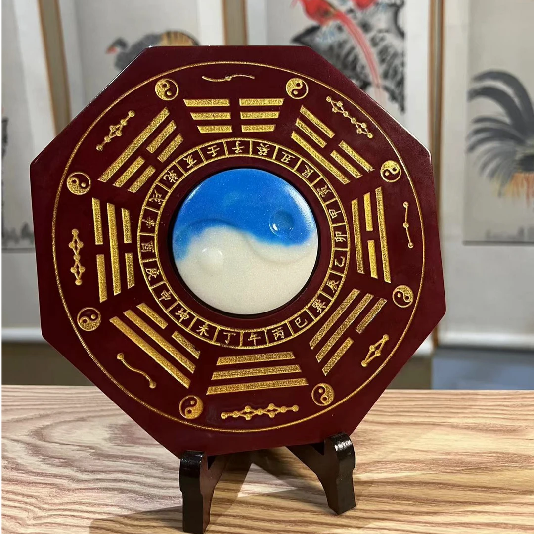 赤阳凤凰红九宫盘摆件
