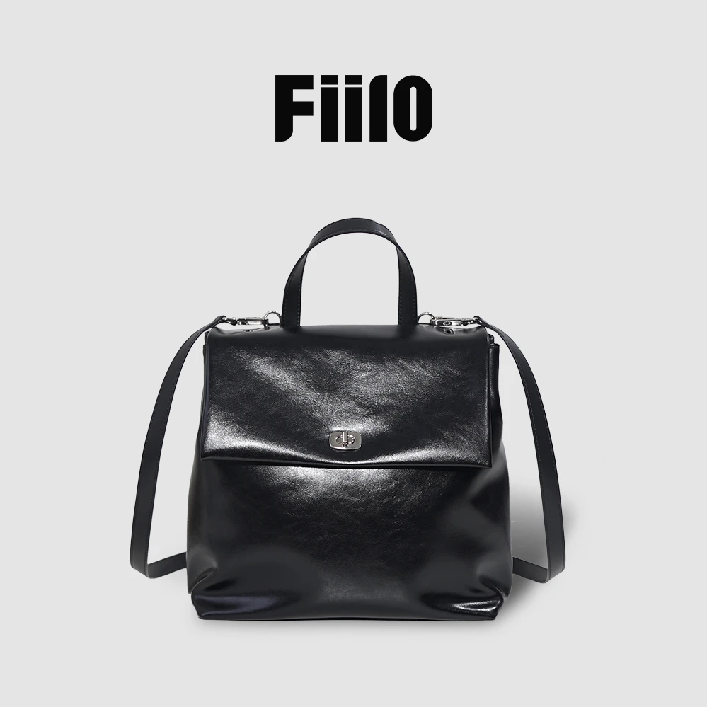 【Fiilo菲洛高奢】N63黑武士四用双肩包小众设计油蜡牛皮真皮双肩包