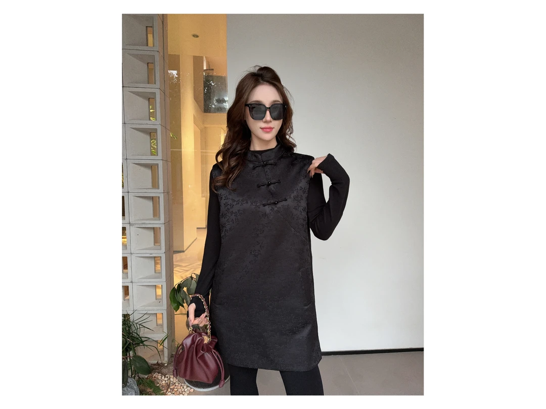 新款“锦绣"连衣裙879#P02178新款冷萃新中式无袖裙子