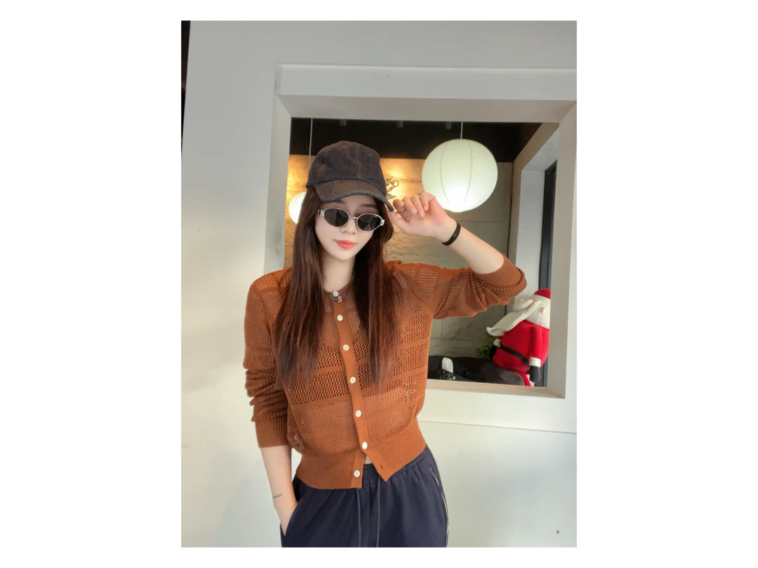 新款“金秘书”针织衫878#P01678静奢老钱风百搭上衣