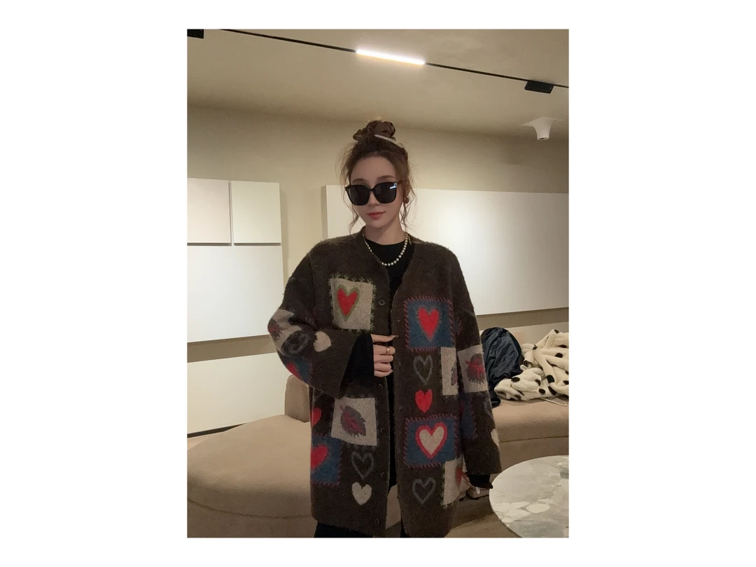 新款“慵懒织愈”毛衣878#P02081新款静奢老钱风时髦上衣